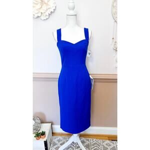 Dress The Population Electric Blue Body Con Midi Dress Size  Small
